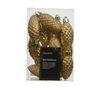 Dennenappel kunststof L9b5h14 cm goud 12 st Shatterproof Decoris - Decoris Dennenappel kunststof L9b5h14 cm goud 12 st Shatterproof Decoris - Decoris