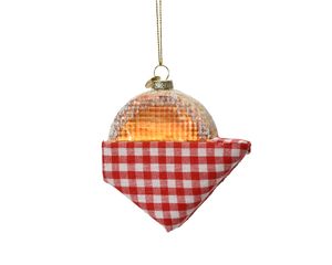 Ornament glas l10b10h2 cm mlt a3 3st kerst - Decoris