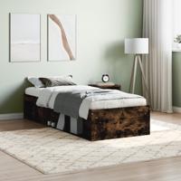 Bedframe gerookt eikenkleurig 75x190 cm