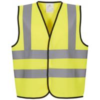 Veiligheidshesje / vestje voor kinderen - geel - maat S - met reflectie - reflectievest - veiligheid