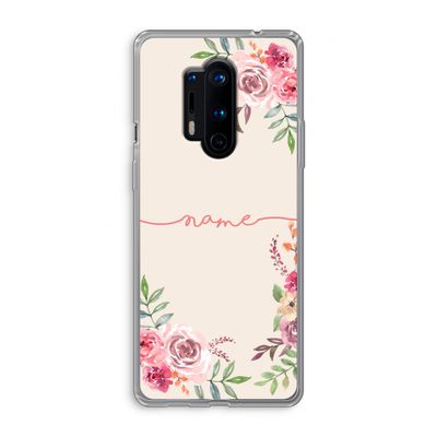 Rozen: OnePlus 8 Pro Transparant Hoesje