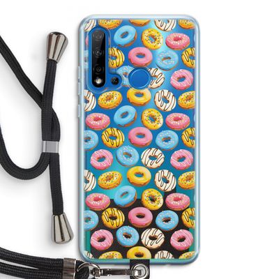 Pink donuts: Huawei P20 Lite (2019) Transparant Hoesje met koord