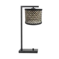 Steinhauer TafellampStang met dimmer en bamboe kap - 3715ZW