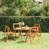 Tuinstoelen 4 st inklapbaar massief acaciahout