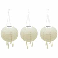 Lantaarnenset Lumisky HIMALAYA Beige Ø 30 cm 3 Onderdelen - thumbnail