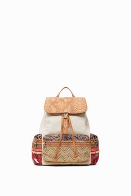 Rugzak met boho-patch - BROWN - U