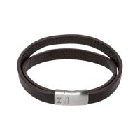 AZE Jewels Armband Double Belt Brown AZE Jewels Armband Double Belt Brown