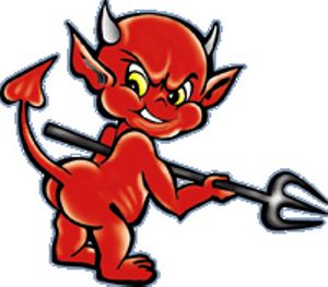 Sticker Funny Devil - 11x10.5cm AV102006