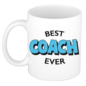 Bellatio Decorations Cadeau koffie/thee mok voor coach/trainer - blauw - trotse coach - keramiek   -