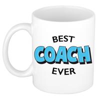 Bellatio Decorations Cadeau koffie/thee mok voor coach/trainer - blauw - trotse coach - keramiek   - - thumbnail