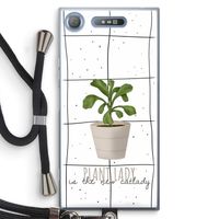 Kamerplant op vensterruit: Sony Xperia XZ1 Transparant Hoesje met koord