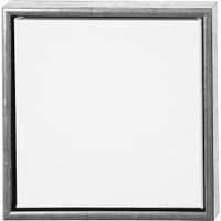 Canvas schildersdoek met lijst zilver 34 x 34 cm - thumbnail