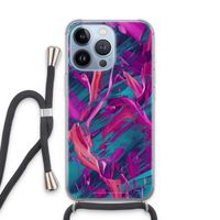 Pink Clouds: iPhone 13 Pro Transparant Hoesje met koord