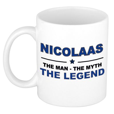 Nicolaas The man, The myth the legend cadeau koffie mok / thee beker 300 ml Nicolaas The man, The myth the legend cadeau koffie mok / thee beker 300 ml
