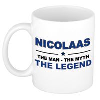 Nicolaas The man, The myth the legend cadeau koffie mok / thee beker 300 ml - thumbnail