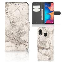 Samsung Galaxy A30 | Bookcase | Marmer Beige