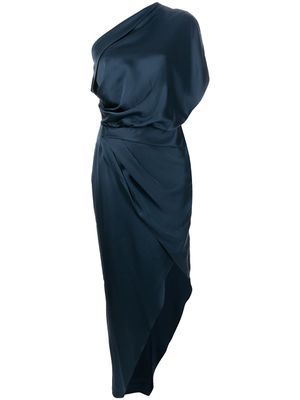 Michelle Mason robe asymétrique drapée - Bleu