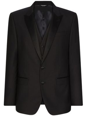 Dolce & Gabbana smoking trois pièces Martini en laine mélangée - Bleu