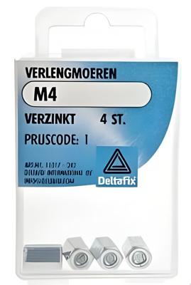 Verlengmoer m5 verz 4st - Deltafix
