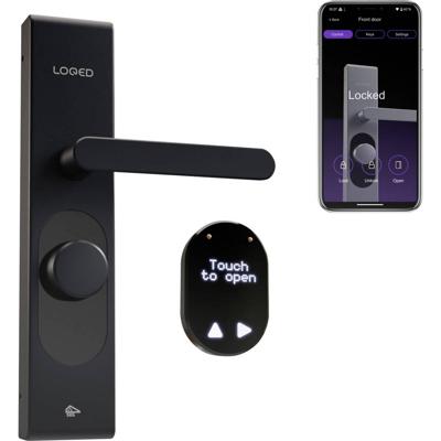 Shelly LOQED Touch Smart Lock Black Edition Deurslotaandrijving, Deuropener Bluetooth, WiFi