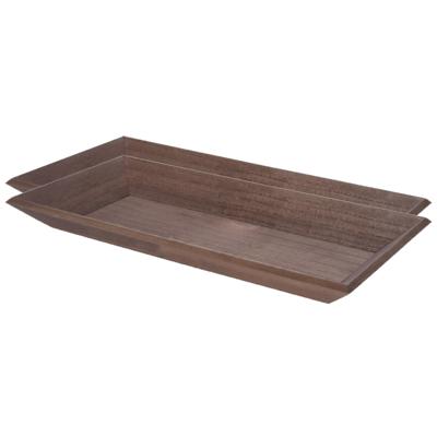 Dienblad - 2x stuks - rechthoekig - L40 x B20,5 x H3,7 cm - hout - Kaarsenonderzetter - kaarsenbord Dienblad - 2x stuks - rechthoekig - L40 x B20,5 x H3,7 cm - hout - Kaarsenonderzetter - kaarsenbord