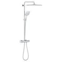 GROHE Rainshower SmartActive Regendoucheset Opbouw -hoofddouche 31cm - handdouche vierkant - thermostatisch - SmartActive - chroom 26652000