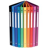 Exacompta ringmap, voor ft A4, uit ondoorschijnend PP,4 ringen van 15mm,geassorteerde kleuren