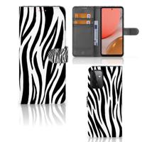 Samsung Galaxy A72 | Telefoonhoesje | Met pasjeshouder | Zebra