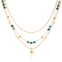 3 Laags Ketting met Kraaltjes en Ster 3 Laags Ketting met Kraaltjes en Ster