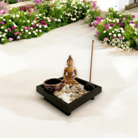 Miniatuur Tuin met Boeddha en Wierookhouder - Wierook - Spiritueelboek.nl