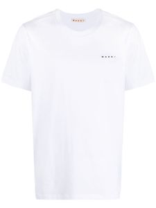 Marni t-shirt en coton à logo imprimé - Blanc