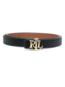 Lauren Ralph Lauren ceinture réversible en cuir à boucle logo - Noir