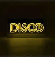 Glas Neon Box - Disco (Geel)