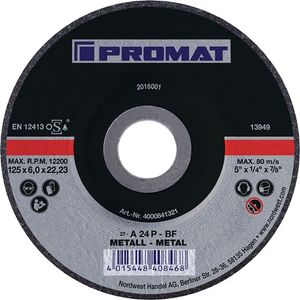 Promat Afbraamschijf | D180xS8mm | gebogen staal | gat 22,23 mm - 4000841322 4000841322