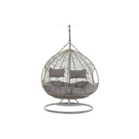 Hangende tuinstoel DKD Home Decor 133 x 80 x 110 cm Grijs Synthetische rotan Aluminium
