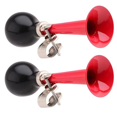 Fiets toeter - 2x - metaal - rood - Kinderen - Kinderfiets - luchthoorn - retro knijptoeter Fiets toeter - 2x - metaal - rood - Kinderen - Kinderfiets - luchthoorn - retro knijptoeter