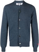 Comme Des Garçons Play cardigan boutonné à col v - Bleu