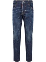 DSQUARED2 logo-appliqué straight-leg jeans - Bleu - thumbnail