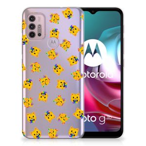 TPU bumper voor Motorola Moto G30 | G10 Katten Emojis