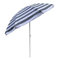 Outdoor Parasol Strepen 180 cm Grijs/Wit Outdoor Parasol Strepen 180 cm Grijs/Wit