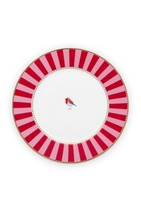 Pip Studio Love Birds Gebaksbord Rood/Roze 17 cm