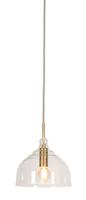 Hanglamp glas Brussel transparant/goud rond