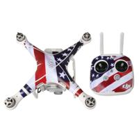 Amerikaanse vlag patroon 4D imitatie koolstofvezel PVC Water weerstand Sticker Kit voor DJI Phantom 3 Quadcopter & afstandsbediening & batterij