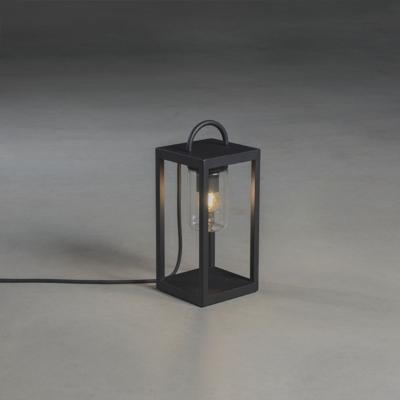 KonstSmide TerraslampBologna 33cm zwart met helder glas - 7533-750