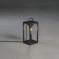 KonstSmide TerraslampBologna 33cm zwart met helder glas - 7533-750