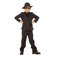 Gangster verkleedkleding kostuum voor kinderen - zwart - maffia pak