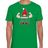 Fout kersttrui t-shirt voor heren - Sterkste gnoom - groen - Kerst kabouter