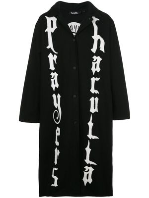 Haculla veste longue imprimée à capuche - Noir