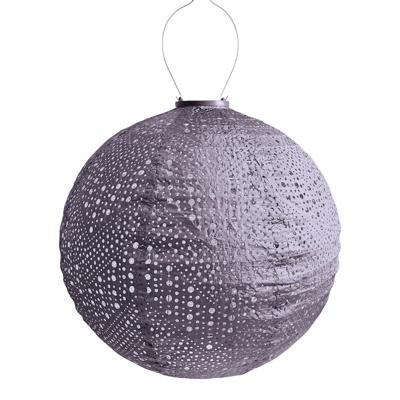 Round 40 Verso Mauve Purple Solar lampion - Lumiz