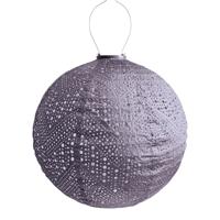 Round 40 Verso Mauve Purple Solar lampion - Lumiz